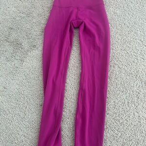 Lululemon Ripened Raspberry Wunder Train Leggings